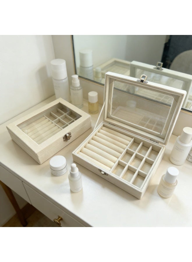 صندوق تخزين مجوهرات متعدد الوظائف مناسب للقلائد والأقراط والخواتم والأساور - Image 2